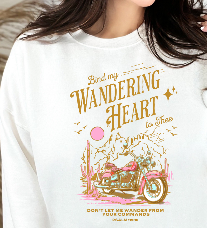 Christian Sweatshirt- Bind my wandering Heart- Western