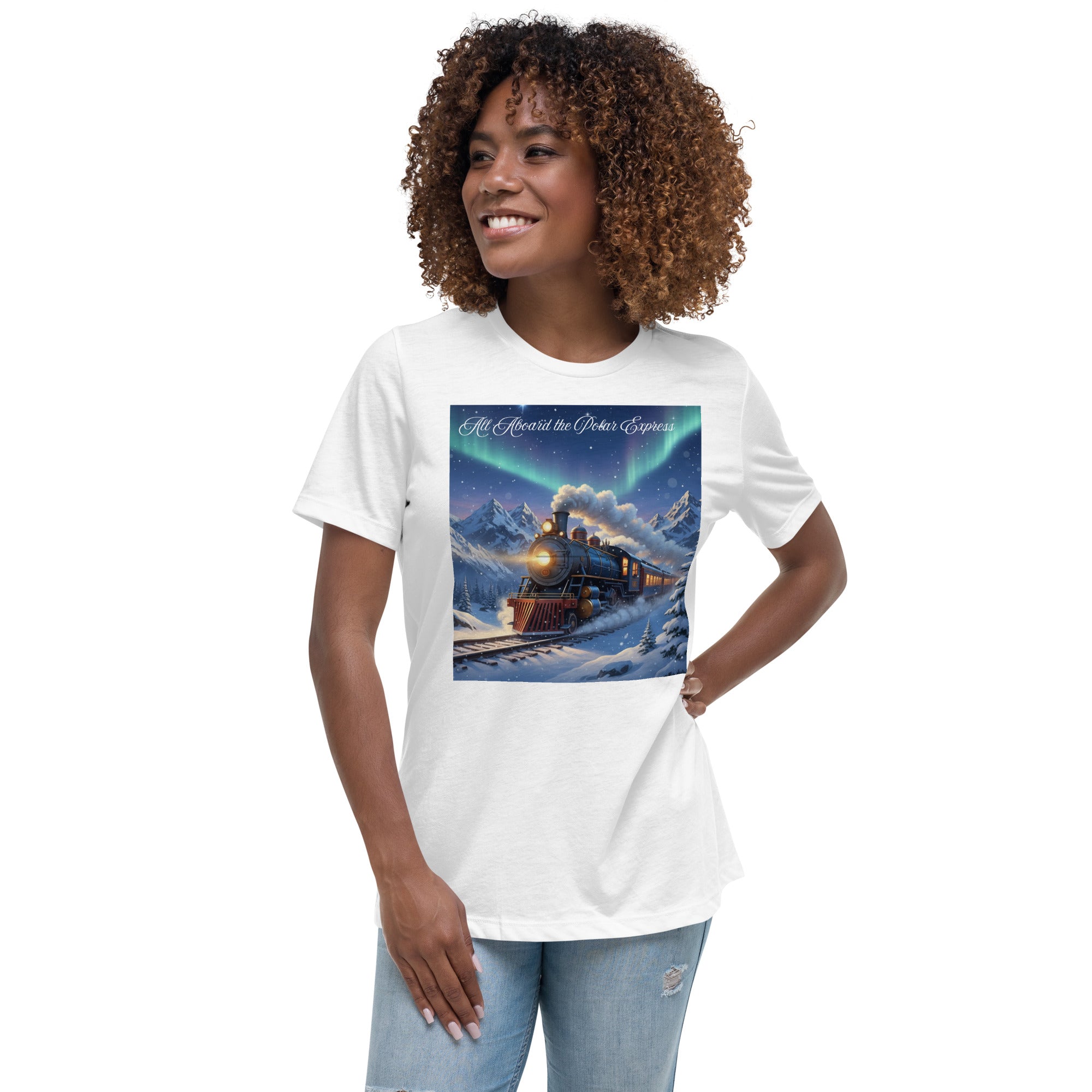 Women's Relaxed T-Shirt All Aboard The Polar Express